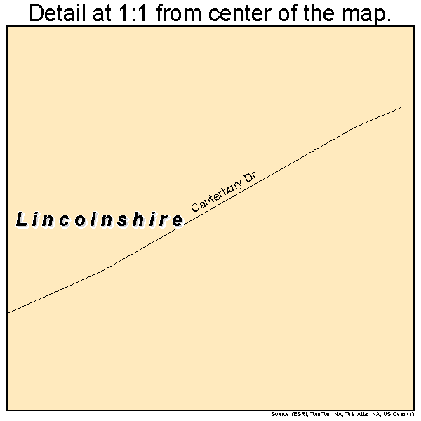 Lincolnshire, Kentucky road map detail