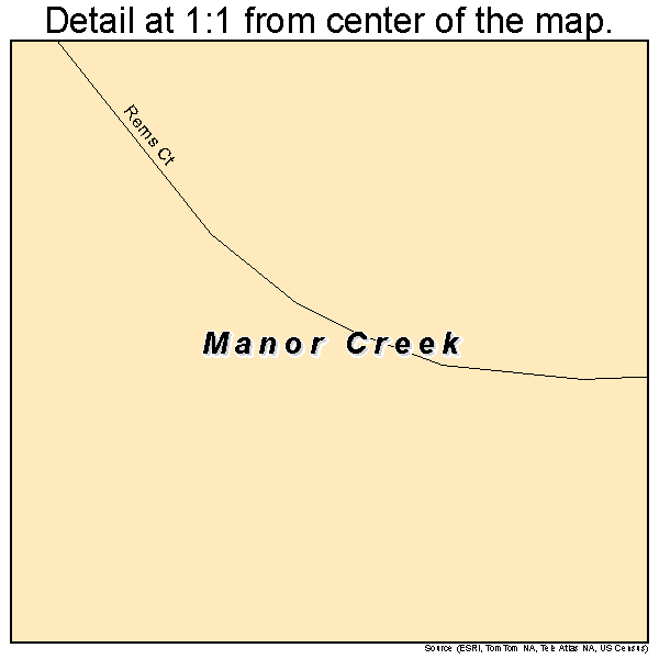 Manor Creek, Kentucky road map detail