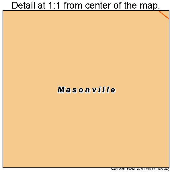 Masonville, Kentucky road map detail