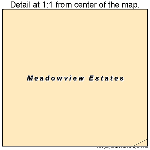 Meadowview Estates, Kentucky road map detail