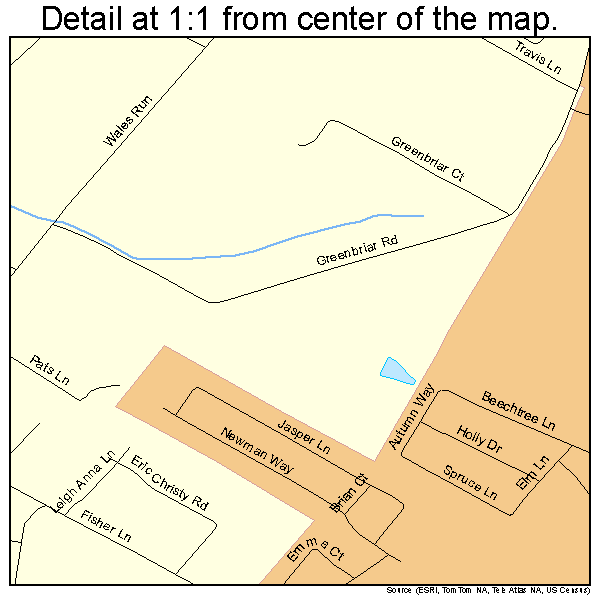 Mount Washington, Kentucky road map detail
