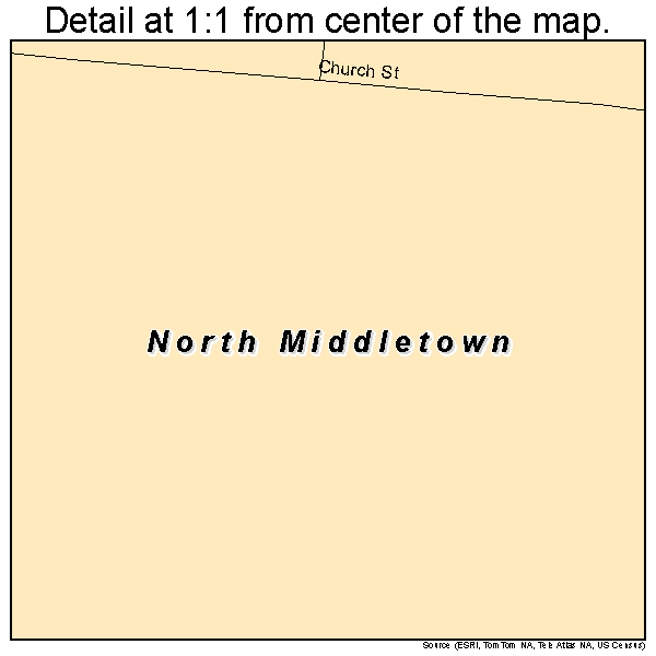 North Middletown, Kentucky road map detail