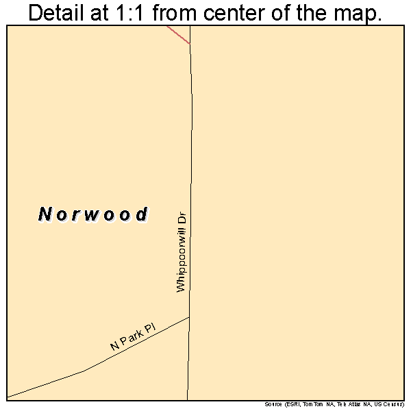 Norwood, Kentucky road map detail