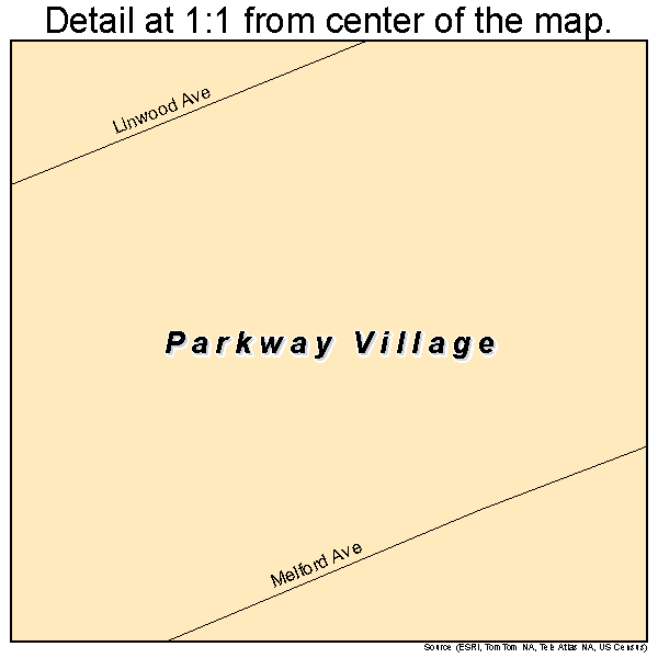 Parkway Village, Kentucky road map detail