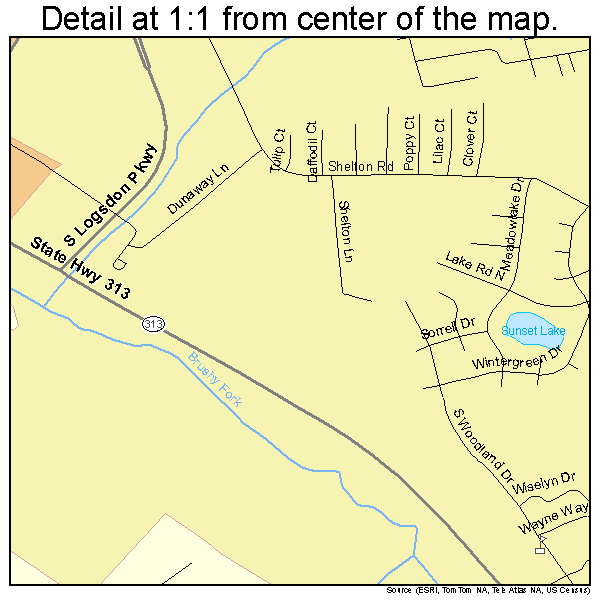 Radcliff, Kentucky road map detail