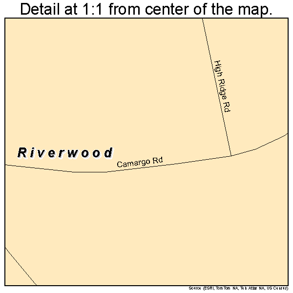 Riverwood, Kentucky road map detail