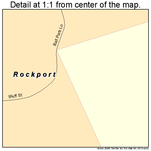 Rockport, Kentucky road map detail