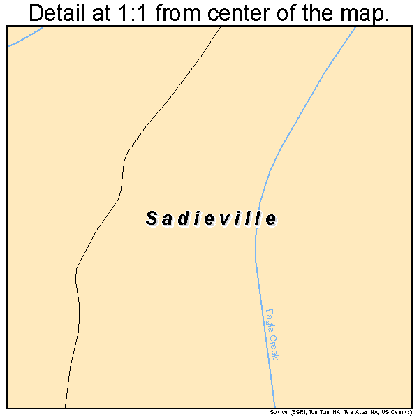 Sadieville, Kentucky road map detail