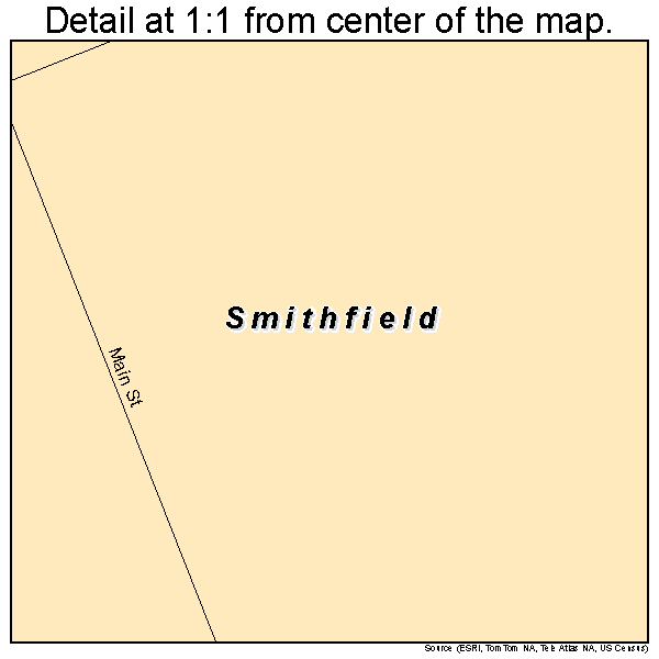 Smithfield, Kentucky road map detail