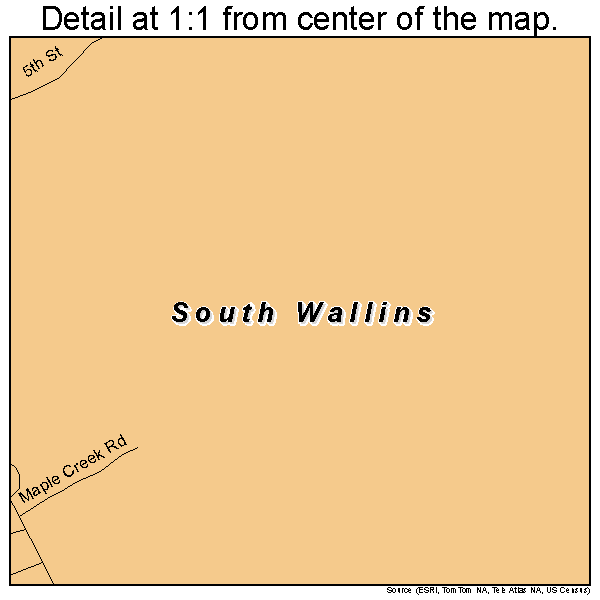 South Wallins, Kentucky road map detail