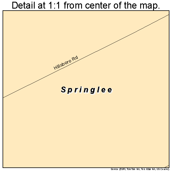 Springlee, Kentucky road map detail
