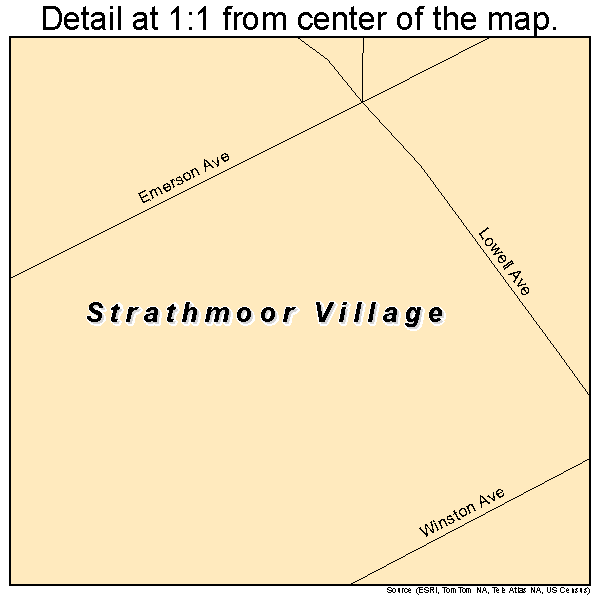 Strathmoor Village, Kentucky road map detail