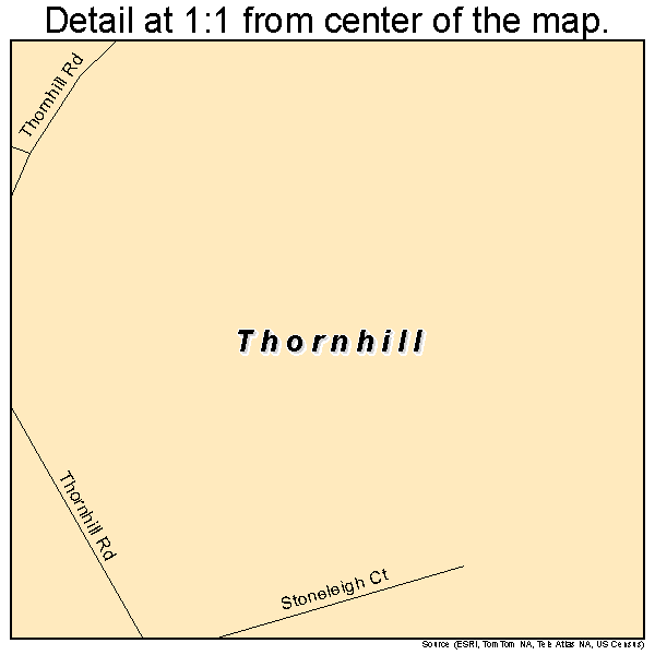 Thornhill, Kentucky road map detail