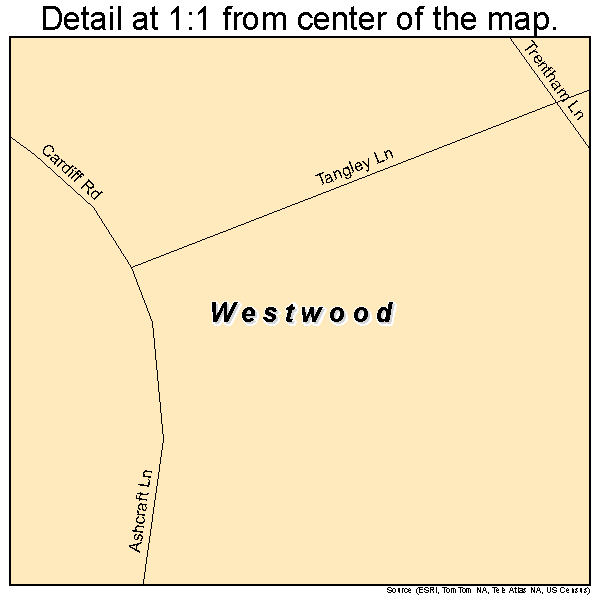 Westwood, Kentucky road map detail