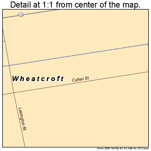 Wheatcroft, Kentucky road map detail