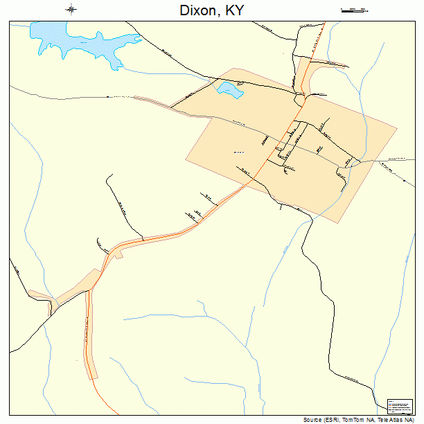 Dixon, KY street map