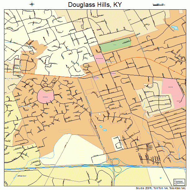 Douglass Hills, KY street map