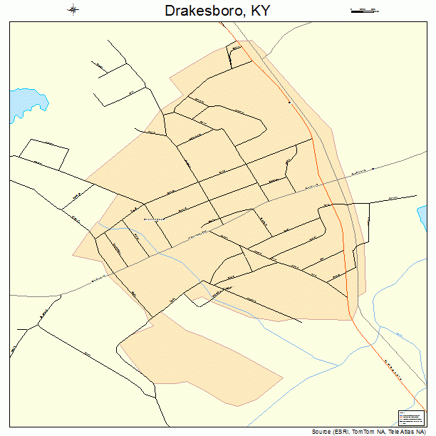 Drakesboro, KY street map