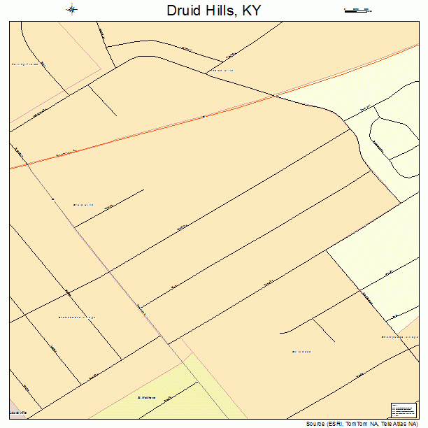 Druid Hills, KY street map