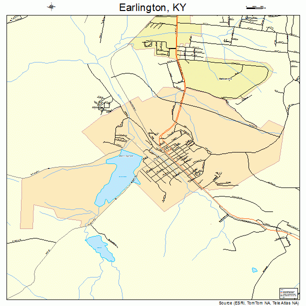 Earlington, KY street map