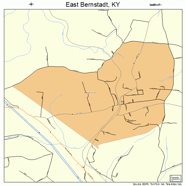 East Bernstadt, KY street map