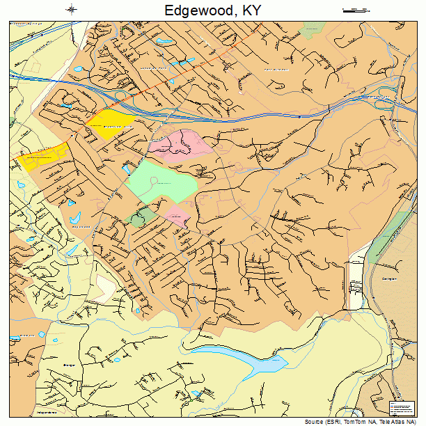 Edgewood, KY street map