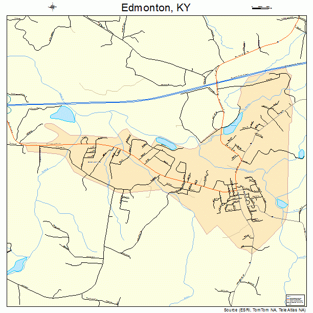 Edmonton, KY street map