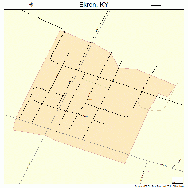 Ekron, KY street map