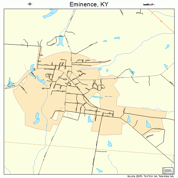 Eminence, KY street map