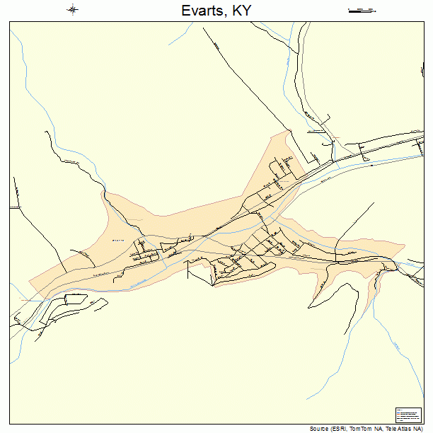 Evarts, KY street map