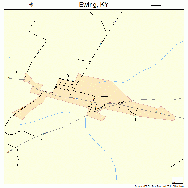 Ewing, KY street map