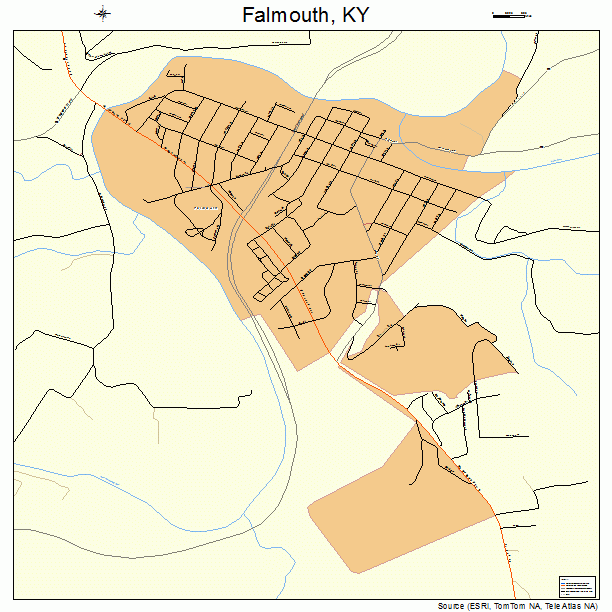 Falmouth, KY street map