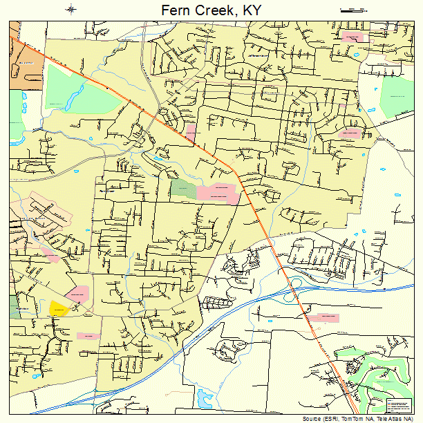 Fern Creek, KY street map