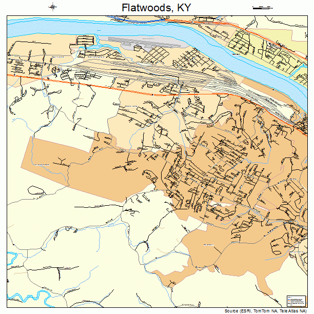 Flatwoods, KY street map