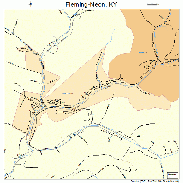 Fleming-Neon, KY street map