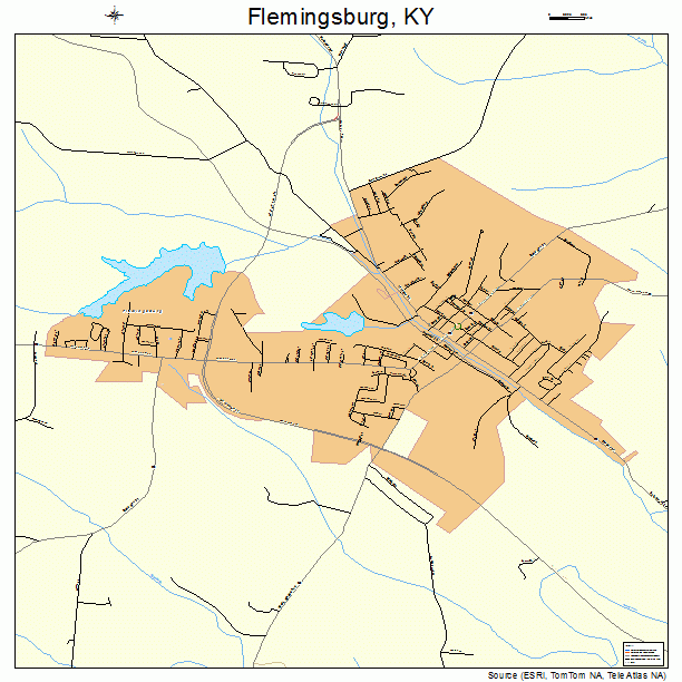 Flemingsburg, KY street map