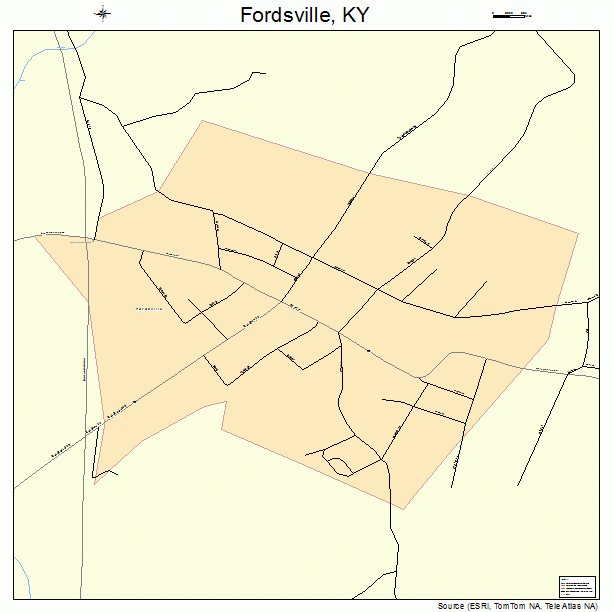 Fordsville, KY street map