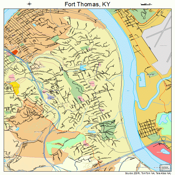 Fort Thomas, KY street map
