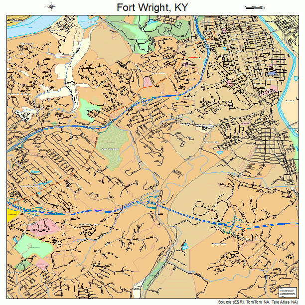 Fort Wright, KY street map