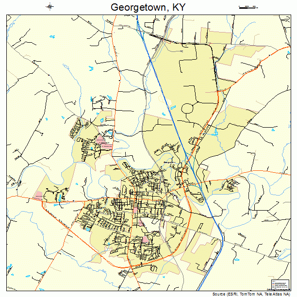 Georgetown, KY street map