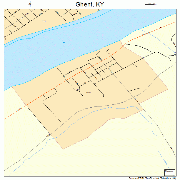 Ghent, KY street map
