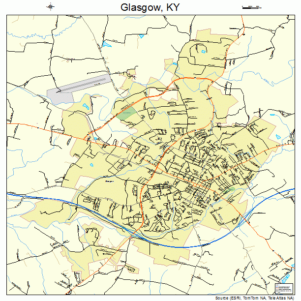 Glasgow, KY street map