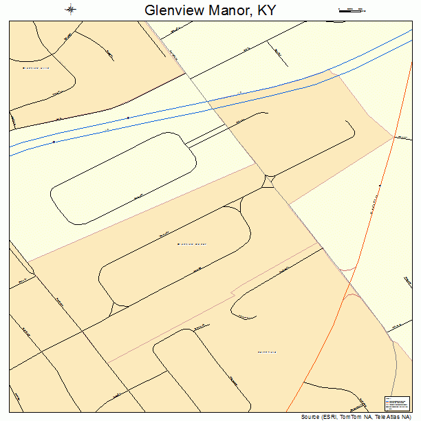 Glenview Manor, KY street map