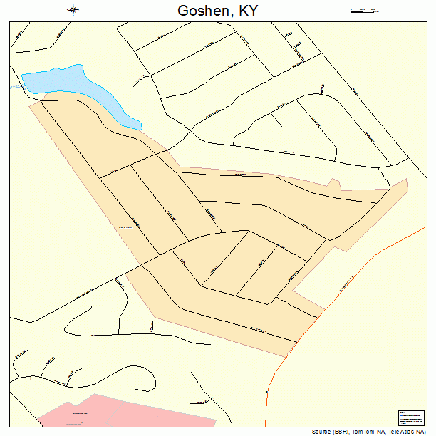 Goshen, KY street map