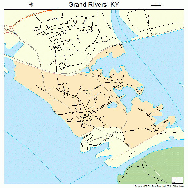 Grand Rivers, KY street map