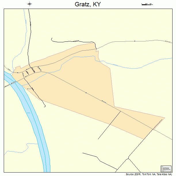 Gratz, KY street map