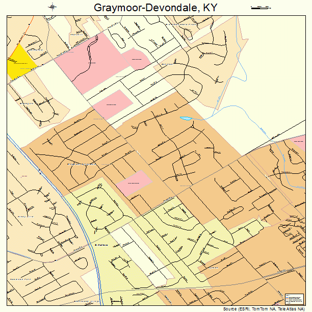 Graymoor-Devondale, KY street map