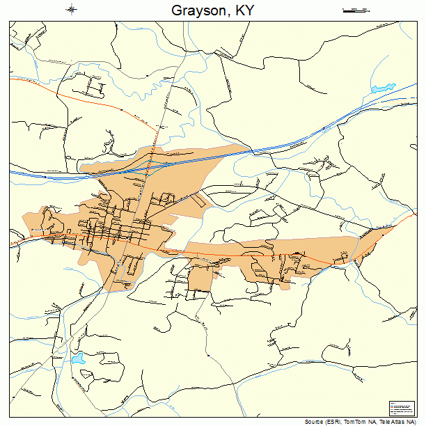 Grayson, KY street map