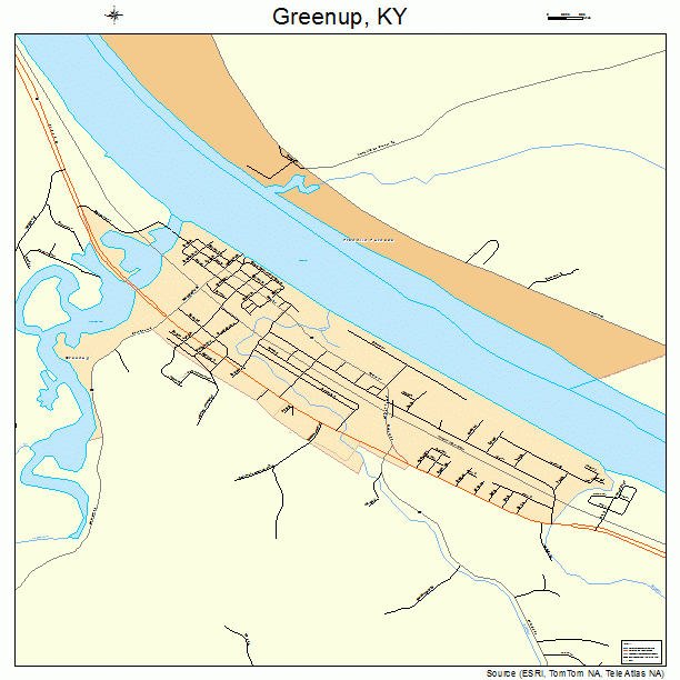 Greenup, KY street map