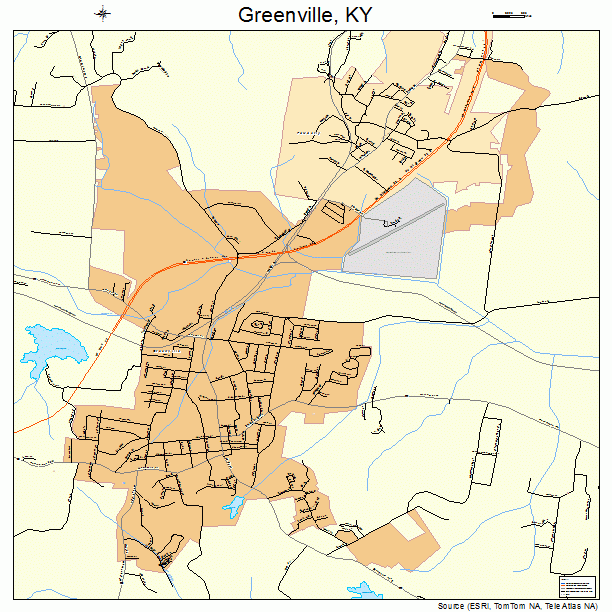 Greenville, KY street map
